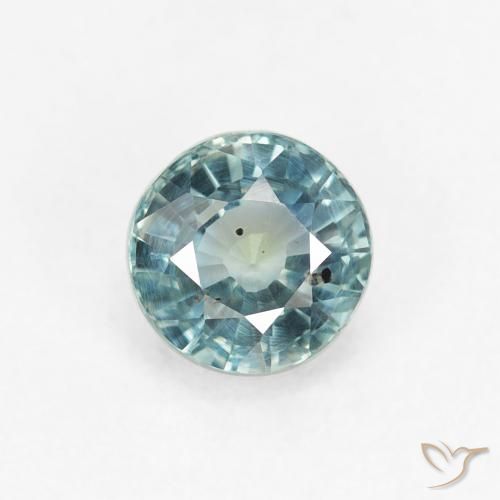 0.85ct Натуральный Светло-голубой Сапфир, Круглый, Чистота VS