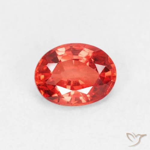 0.46ct Натуральный Ярко-малиновый красный Сапфир, Овал, VVS-VS, Photo A