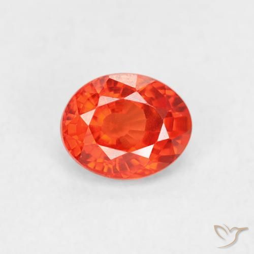 0.47ct Натуральный Средний красный Сапфир, Овал, Чистота VVS