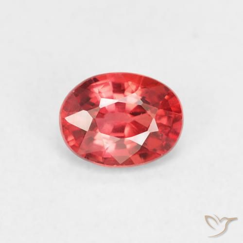 0.41ct Натуральный Средний красный Сапфир, Овал, Чистота VVS