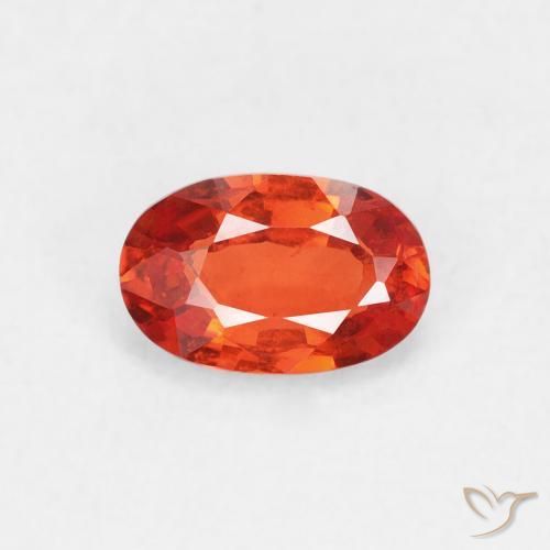0.56ct Натуральный Красновато-оранжевый Сапфир, Овал, VVS-VS