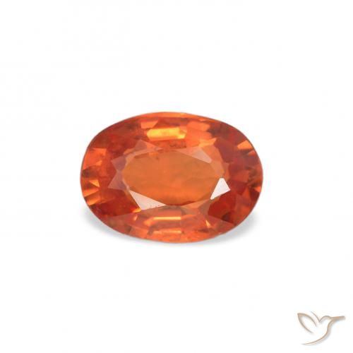 0.46ct Натуральный Средний апельсин Сапфир, Овал, Чистота VS