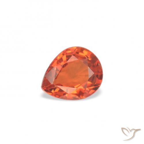 0.36ct Натуральный Средний апельсин Сапфир, Форма груши, Чистота VS