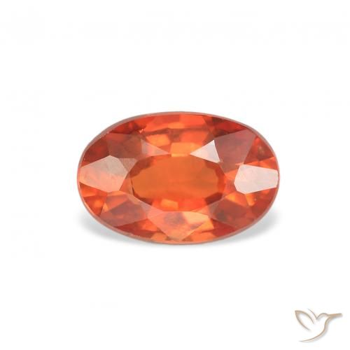0.70ct Натуральный Огонь Оранжевый Сапфир, Овал, Чистота VS
