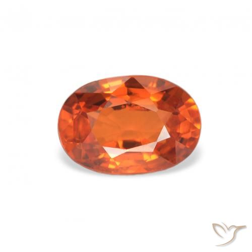 0.73ct Натуральный Огонь Оранжевый Сапфир, Овал, Чистота VS