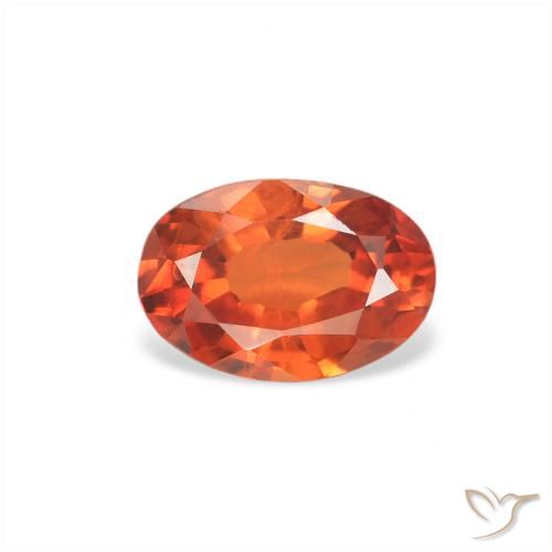 0.60ct Натуральный Средний апельсин Сапфир, Овал, Чистота VS