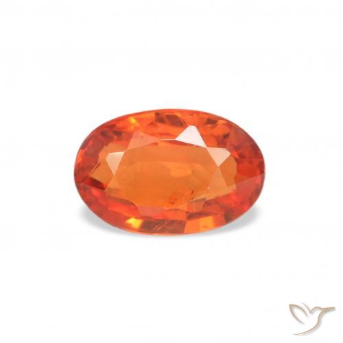 0.54ct Натуральный Средний апельсин Сапфир, Овал, Чистота VS