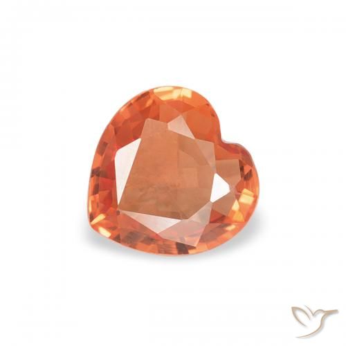 0.34ct Натуральный Средний апельсин Сапфир, Сердце, Чистота VVS