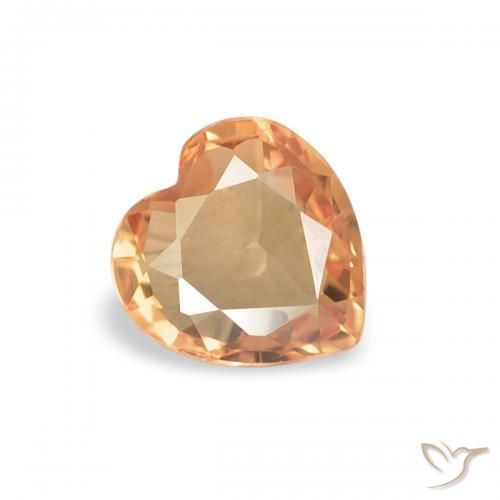 0.39ct Натуральный Средний апельсин Сапфир, Сердце, Чистота VVS