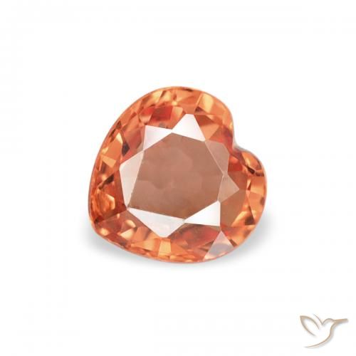 0.40ct Натуральный Средний апельсин Сапфир, Сердце, Чистота VVS