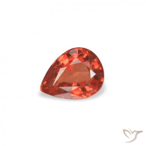 0.39ct Натуральный Средний красный Сапфир, Форма груши, VVS-VS