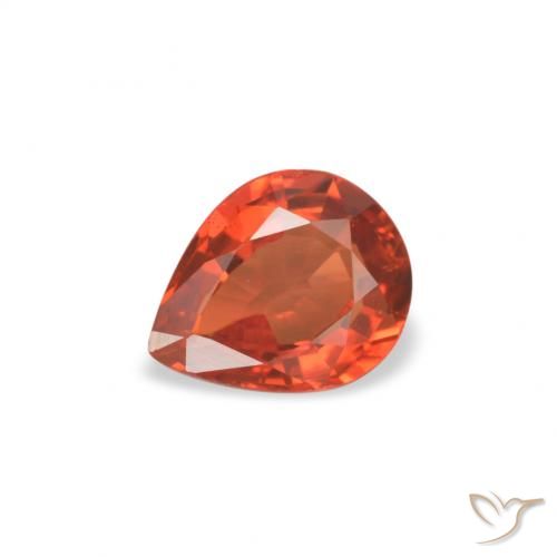 0.51ct Натуральный Средний красный Сапфир, Форма груши, VVS-VS
