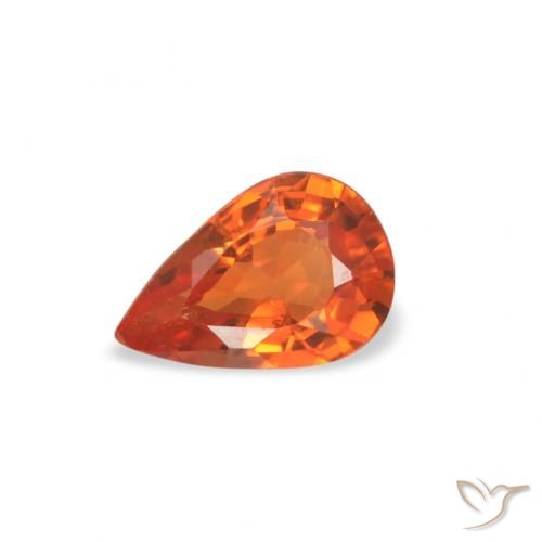 0.46ct Натуральный Интенсивный красный Сапфир, Форма груши, VVS-VS