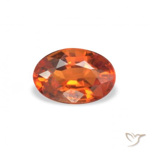 0.65ct Натуральный Огонь Оранжевый Сапфир, Овал, VVS-VS