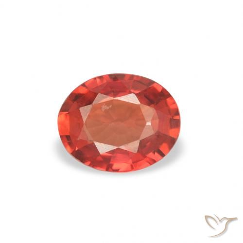 0.33ct Натуральный Интенсивный красный Сапфир, Овал, Чистота VVS