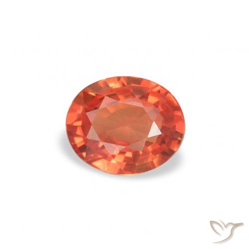 0.33ct Натуральный Ярко-малиновый красный Сапфир, Овал, Чистота VVS