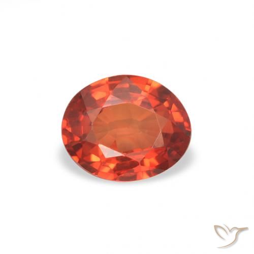 0.41ct Натуральный Ярко-малиновый красный Сапфир, Овал, Чистота VS
