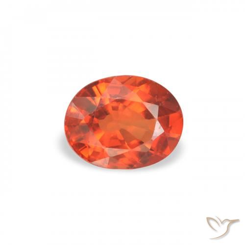 0.39ct Натуральный Огонь Оранжевый Сапфир, Овал, Чистота VS