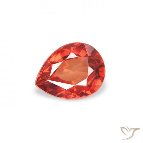 0.42ct Натуральный Средний апельсин Сапфир, Форма груши, Чистота VS