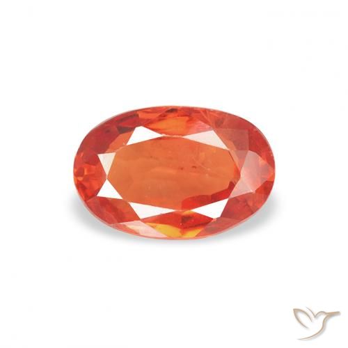 0.67ct Натуральный Средний апельсин Сапфир, Овал, Чистота VS