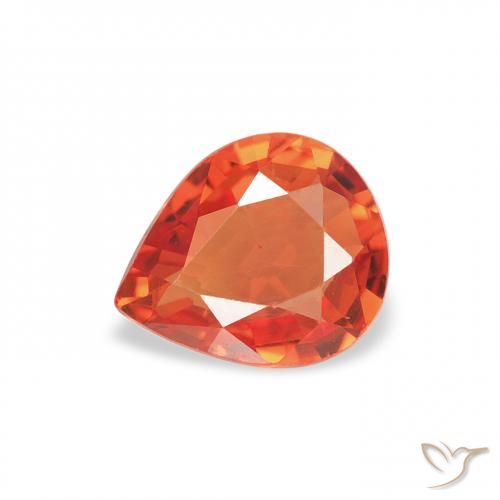 0.68ct Натуральный Средний апельсин Сапфир, Форма груши, Чистота VVS