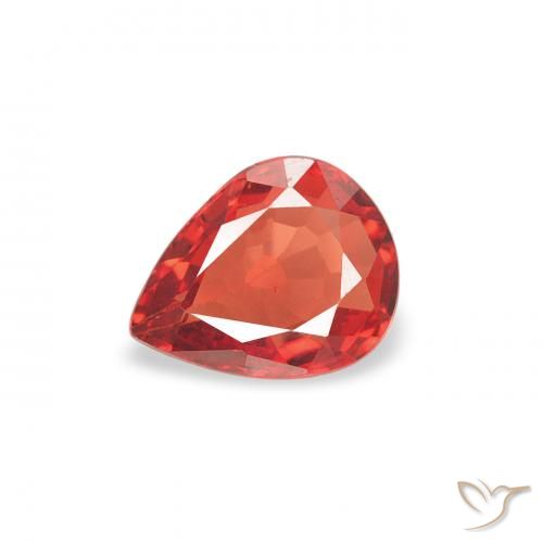 0.37ct Натуральный Средний красный Сапфир, Форма груши, Чистота VS