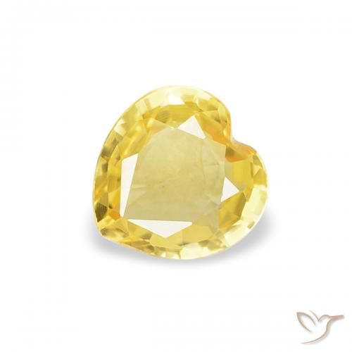 0.35ct Натуральный Тосканский желтый Сапфир, Сердце, Чистота VS