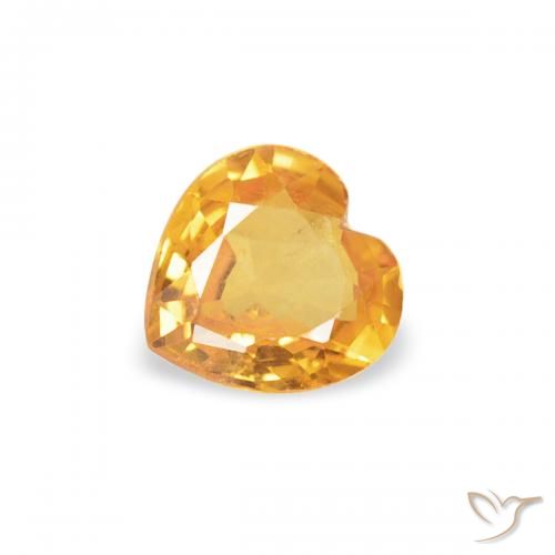 0.29ct Натуральный Средний апельсин Сапфир, Сердце, Чистота VS