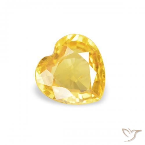 0.34ct Натуральный Тосканский желтый Сапфир, Сердце, Чистота VS