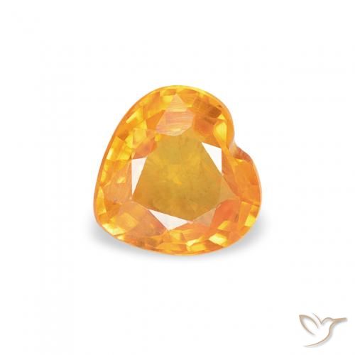 0.42ct Натуральный Средний апельсин Сапфир, Сердце, Чистота VS