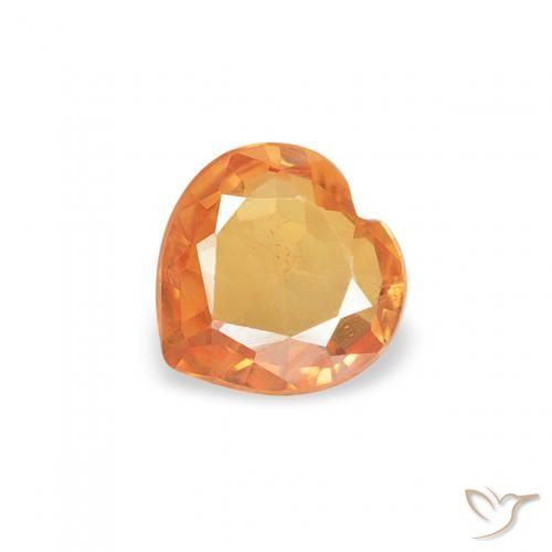 0.34ct Натуральный Средний апельсин Сапфир, Сердце, Чистота VS