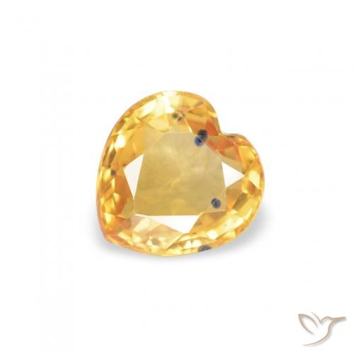 0.47ct Натуральный Medium Dark-Golden Сапфир, Сердце, Чистота VS