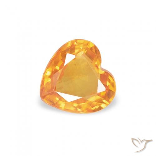 0.41ct Натуральный Средний апельсин Сапфир, Сердце, Чистота VS