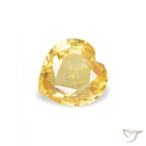 0.40ct Натуральный Золотой Сапфир, Сердце, Чистота VS