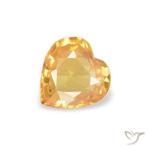 0.35ct Натуральный Средний апельсин Сапфир, Сердце, Чистота VS