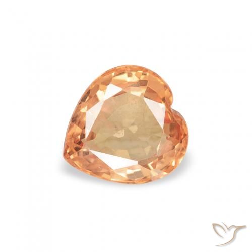 0.47ct Натуральный Средний апельсин Сапфир, Сердце, Чистота VS