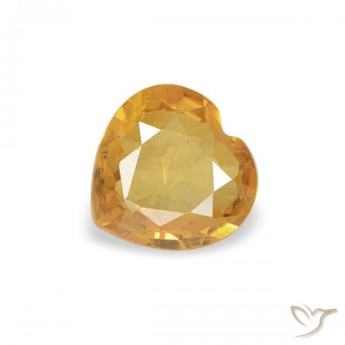 0.34ct Натуральный Medium Light-Golden Сапфир, Сердце, VVS-VS