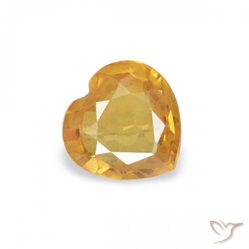 0.34 карата, натуральный Medium Light-Golden Сапфир, Сердце, VVS-VS