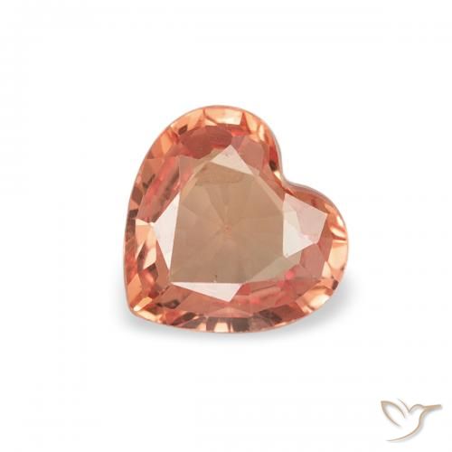 0.36ct Натуральный Средний апельсин Сапфир, Сердце, VVS-VS