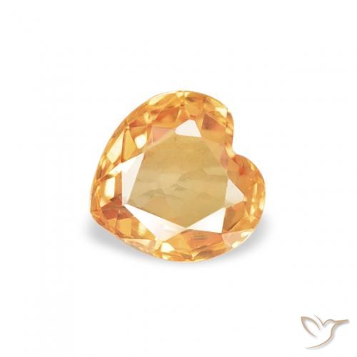 0.42ct Натуральный Средний апельсин Сапфир, Сердце, VVS-VS