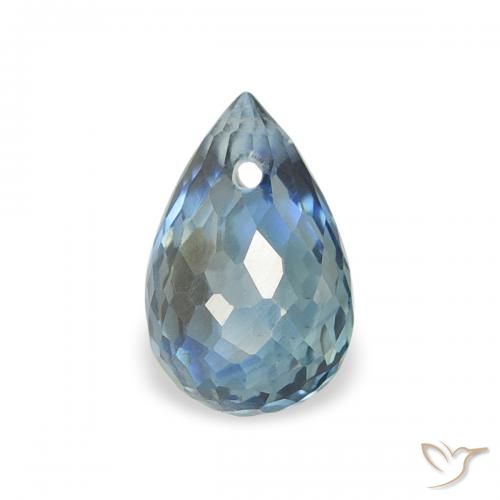 0.75ct Натуральный Бирюзовый Сапфир, Бриолет, Чистота VS