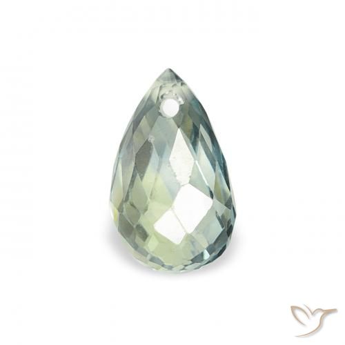 0.69ct Натуральный Бледно-зеленый Сапфир, Бриолет, Чистота VS