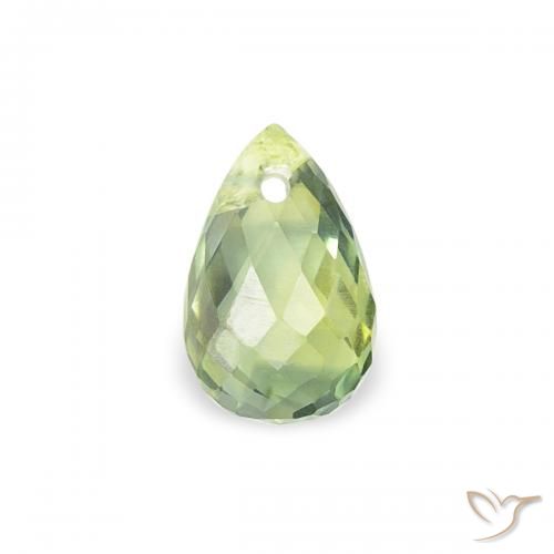 0.43ct Натуральный Очень светлый шалфейный зеленый Сапфир, Бриолет, Чистота VS
