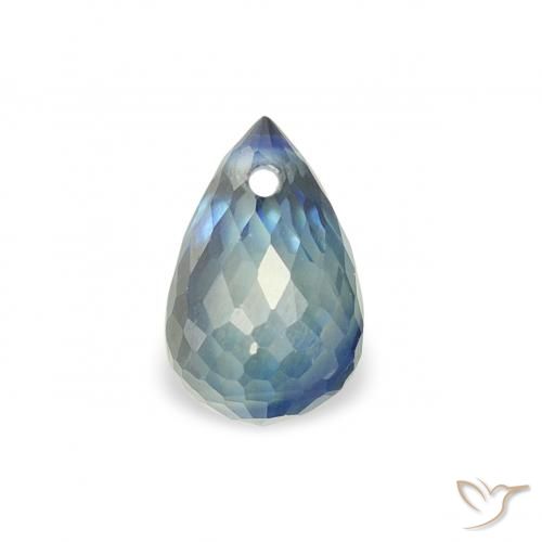 0.65ct Натуральный Бирюзовый Сапфир, Бриолет, Чистота VS, Photo A