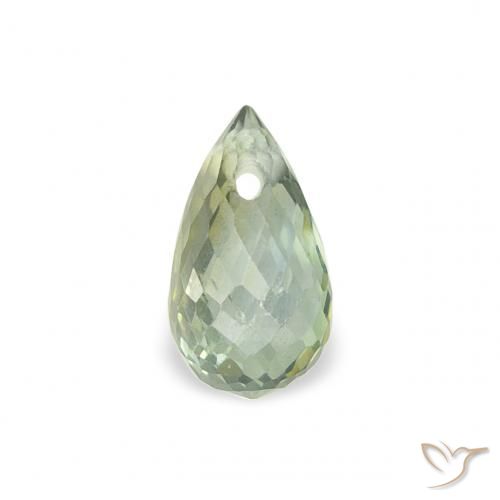0.48ct Натуральный Светло-зеленый Сапфир, Бриолет, Чистота VS