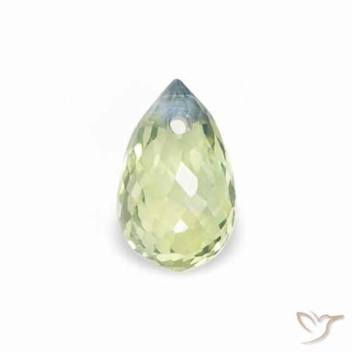 0.47ct Натуральный Светло-грушевый зеленый Сапфир, Бриолет, Чистота VS