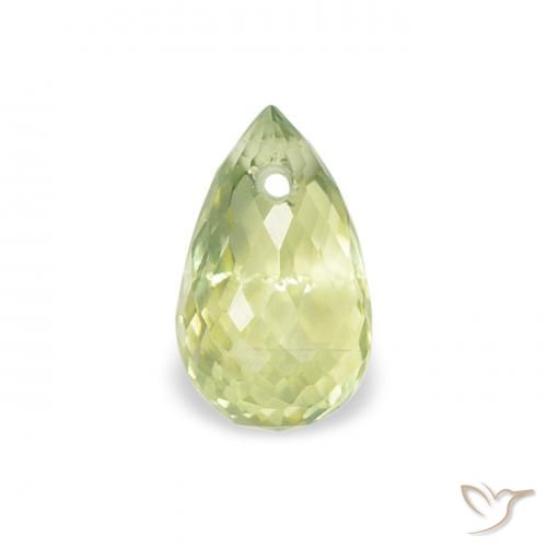 0.65ct Натуральный Желто-зеленый Сапфир, Бриолет, Чистота VS