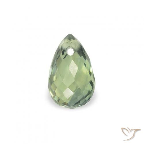 0.49ct Натуральный Голубовато-зеленый Сапфир, Бриолет, Чистота VS