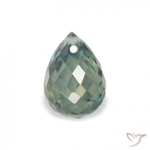 1.20ct Натуральный Средний сине-зеленый Сапфир, Бриолет, Чистота VS