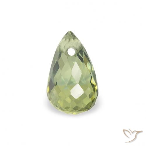 0.39ct Натуральный Теплый зеленый Сапфир, Бриолет, Чистота VS